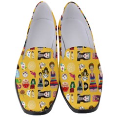 Drawing Collage Yellow Women s Classic Loafer Heels by snowwhitegirl