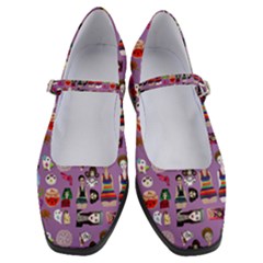 Drawing Collage Purple Women s Mary Jane Shoes by snowwhitegirl