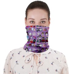 Drawing Collage Purple Face Covering Bandana (adult) by snowwhitegirl