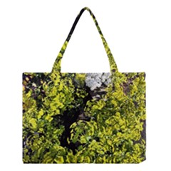 Acid Green Patterns Medium Tote Bag by kaleidomarblingart