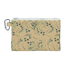 Folk Floral Art Pattern  Flowers Abstract Surface Design  Seamless Pattern Canvas Cosmetic Bag (medium) by Eskimos