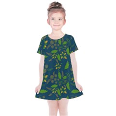 Folk Floral Art Pattern  Flowers Abstract Surface Design  Seamless Pattern Kids  Simple Cotton Dress by Eskimos