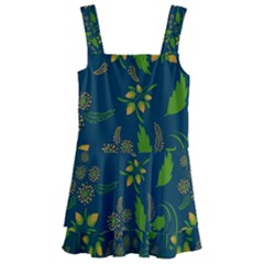 Folk Floral Art Pattern  Flowers Abstract Surface Design  Seamless Pattern Kids  Layered Skirt Swimsuit