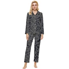 Neon Geometric Pattern Design Womens  Long Sleeve Pocket Pajamas Set by dflcprintsclothing