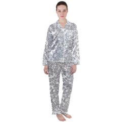 Neon Geometric Pattern Design 2 Satin Long Sleeve Pajamas Set by dflcprintsclothing