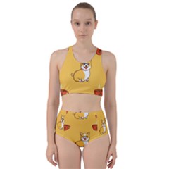 Corgi And Coffee Racer Back Bikini Set