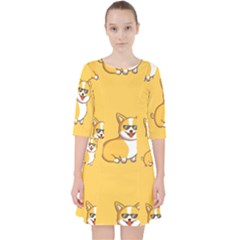 Corgi And Coffee Pocket Dress