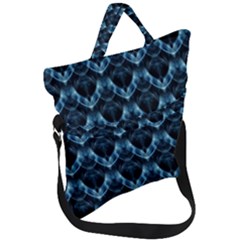 Mermaid Scales Fold Over Handle Tote Bag by MRNStudios