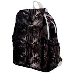 Creepy Kitten Portrait Photo Illustration Top Flap Backpack