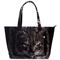 Creepy Kitten Portrait Photo Illustration Back Pocket Shoulder Bag 