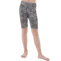 Modern Floral Collage Pattern Design Kids  Mid Length Swim Shorts