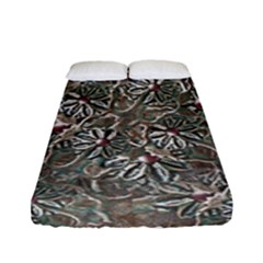 Modern Floral Collage Pattern Design Fitted Sheet (Full/ Double Size)