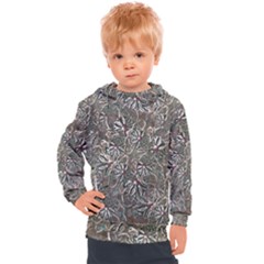 Modern Floral Collage Pattern Design Kids  Hooded Pullover