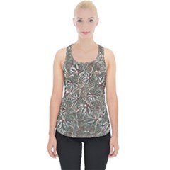 Modern Floral Collage Pattern Design Piece Up Tank Top