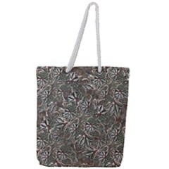 Modern Floral Collage Pattern Design Full Print Rope Handle Tote (Large)