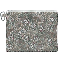 Modern Floral Collage Pattern Design Canvas Cosmetic Bag (XXXL)