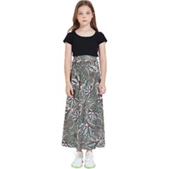 Modern Floral Collage Pattern Design Kids  Flared Maxi Skirt