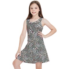 Modern Floral Collage Pattern Design Kids  Lightweight Sleeveless Dress