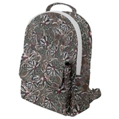 Modern Floral Collage Pattern Design Flap Pocket Backpack (Small)