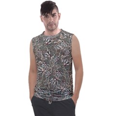 Modern Floral Collage Pattern Design Men s Regular Tank Top