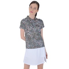 Modern Floral Collage Pattern Design Women s Polo Tee