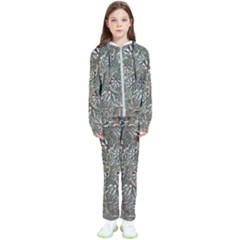 Modern Floral Collage Pattern Design Kids  Tracksuit