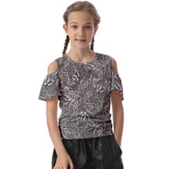 Modern Floral Collage Pattern Design Kids  Butterfly Cutout Tee