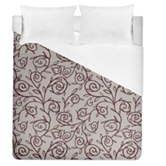Curly Lines Duvet Cover (queen Size) by SychEva