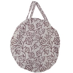 Curly Lines Giant Round Zipper Tote by SychEva