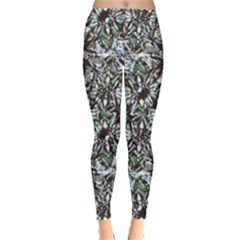 Intricate Textured Ornate Pattern Design Leggings  by dflcprintsclothing