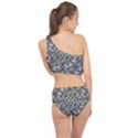 Intricate Textured Ornate Pattern Design Spliced Up Two Piece Swimsuit View2