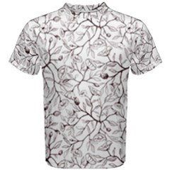 Pencil Flowers Seamless Pattern Men s Cotton Tee by SychEva