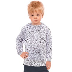 Pencil Flowers Seamless Pattern Kids  Hooded Pullover by SychEva