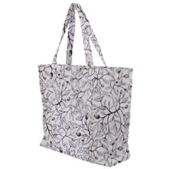 Pencil Flowers Seamless Pattern Zip Up Canvas Bag by SychEva