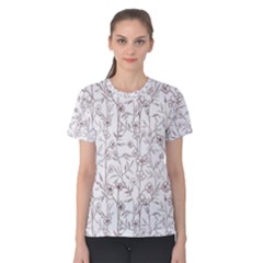 Pencil Flowers Women s Cotton Tee