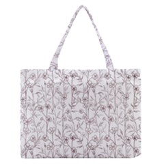 Pencil Flowers Zipper Medium Tote Bag by SychEva