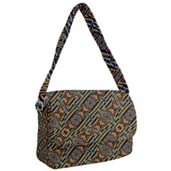 Electric Neon Lines Pattern Design Courier Bag by dflcprintsclothing