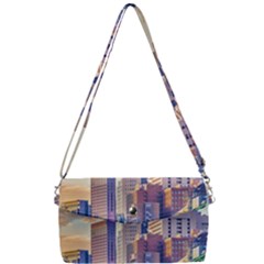 Akihabara Zone Urban Scene Tokyo Japan Removable Strap Clutch Bag by dflcprintsclothing