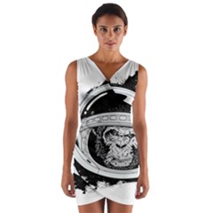 Spacemonkey Wrap Front Bodycon Dress by goljakoff