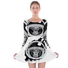 Spacemonkey Long Sleeve Skater Dress by goljakoff