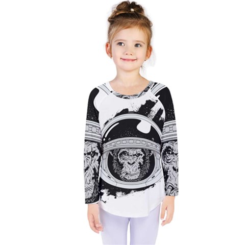 Spacemonkey Kids  Long Sleeve Tee by goljakoff