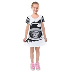 Spacemonkey Kids  Short Sleeve Velvet Dress by goljakoff
