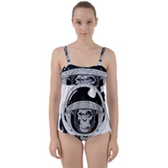 Spacemonkey Twist Front Tankini Set by goljakoff