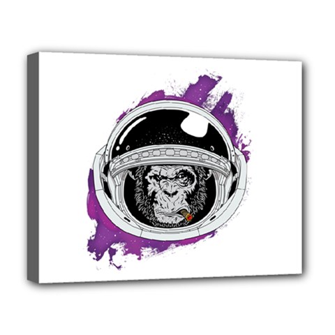 Purple Spacemonkey Deluxe Canvas 20  X 16  (stretched) by goljakoff