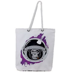 Purple Spacemonkey Full Print Rope Handle Tote (large) by goljakoff