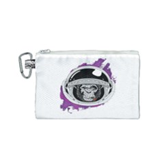 Purple Spacemonkey Canvas Cosmetic Bag (small) by goljakoff