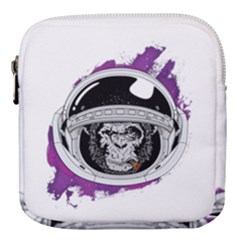 Purple Spacemonkey Mini Square Pouch by goljakoff