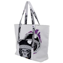 Purple Spacemonkey Zip Up Canvas Bag by goljakoff