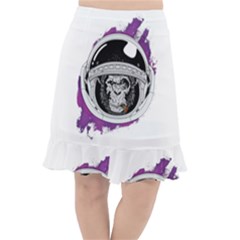 Purple Spacemonkey Fishtail Chiffon Skirt by goljakoff