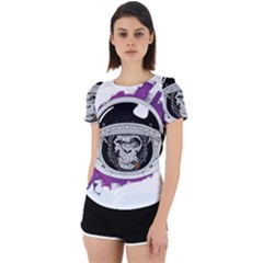 Purple Spacemonkey Back Cut Out Sport Tee by goljakoff